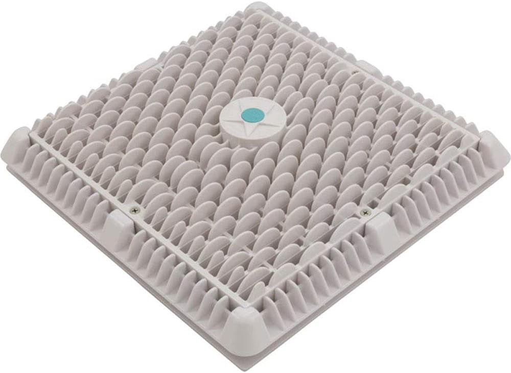 AquaStar White 12x12 in. Square Wave Suction Outlet Cover with Vented ...
