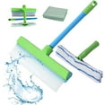 thumbnail image 1 of AquaSwipe Window Squeegee, AquaSwipe Recyclable Silicone Window Squeegee Kit, Rotatable Rubber Squeegee and Microfiber Scrubber, Squeegee Cleaner for Shower Glass Mirror Window Door, 1 of 7