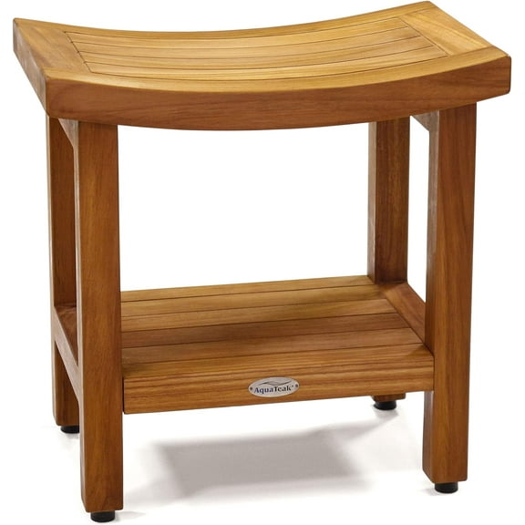 AquaTeak Patented 18" Sumba Teak Shower  with Shelf