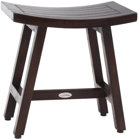 AquaTeak Patented Asia Lotus Teak Shower Bench Mocha - 18" Wide