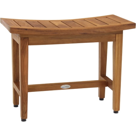 AquaTeak Patented Maluku Lotus Teak Shower Bench Teak Oil - 24" Wide