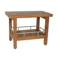 thumbnail image 1 of AquaTeak Patented Spa Teak & Stainless Shower Bench with Shelf 24" Wide, 1 of 3