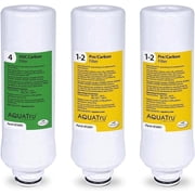 AquaTru Classic and Connect Replacement Water Filter 1-Year Supply Pack, Stages 1 and 2, 10x3x3 in., 3-Piece