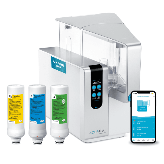 AquaTru Classic Smart Countertop Water Purifier for Forever PFOA, PFOS & Other Contaminants with App | No Plumbing or Installation Required
