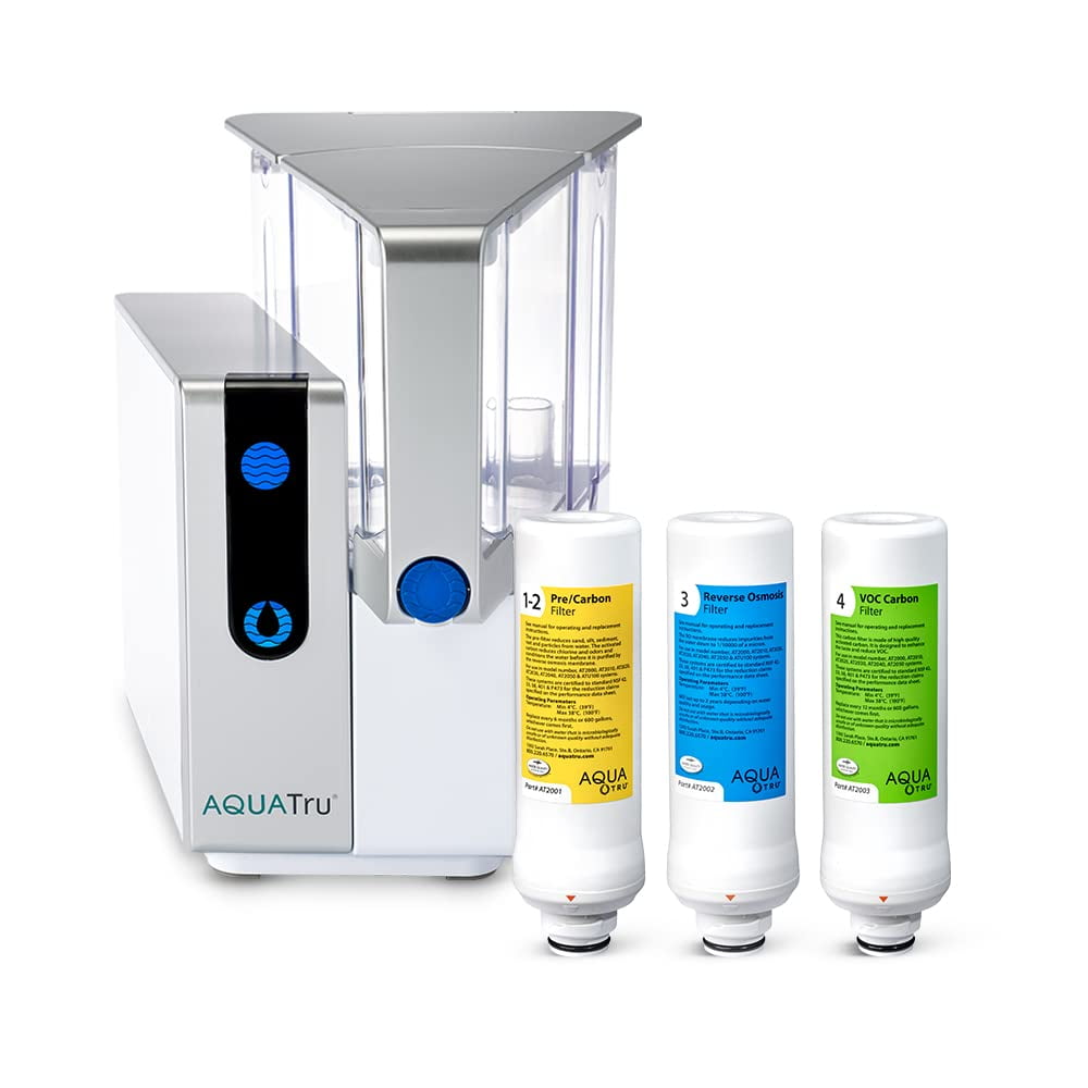 AquaTru Classic Countertop Water Filtration System with 4-Stage Ultra Reverse Osmosis, BPA Free