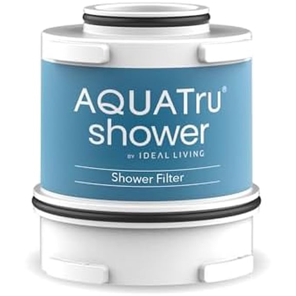 AquaTru Shower Filter High-Output Replacement Cartridge | Triple-Stage Filter Helps Reduce Chlorine, Chloramine, and Other Harmful Contaminants for Soft and Healthy Skin and Hair