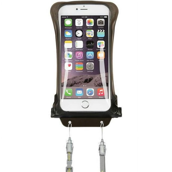 AquaVault 100% Waterproof Floating Phone Pouch & Money Case. Premium Heavy Duty PVC. (Black)