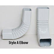 Aquabarrel abpdse9034algw Aluminum Downspout Elbow Roof Gutter Accessories, 3 Inches, 4 Inches