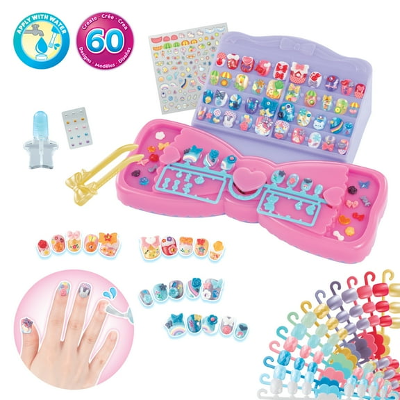 Aquabeads Design 'n Display Art Studio - Craft Kit with 6+ Nail DIY Designs to Explore for Ages 4+