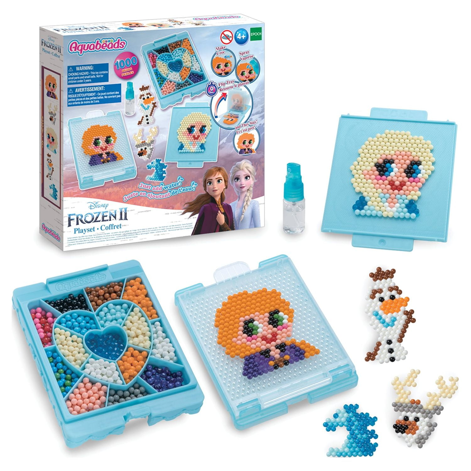 Aquabeads Disney Frozen 2 Playset, Complete Arts \u0026 Crafts Bead Kit for Children - over 1,000 beads to create Anna, Elsa, Olaf and more