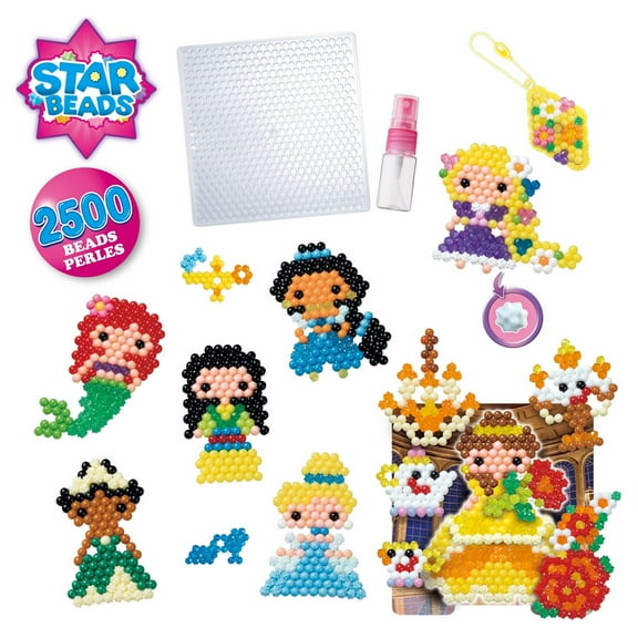 Aquabeads Disney Princess Creation Cube, Complete Arts & Crafts Bead Kit for Children - over 2,500 beads & Display Stand the create Belle, Ariel, Tiana, Rapunzel and more