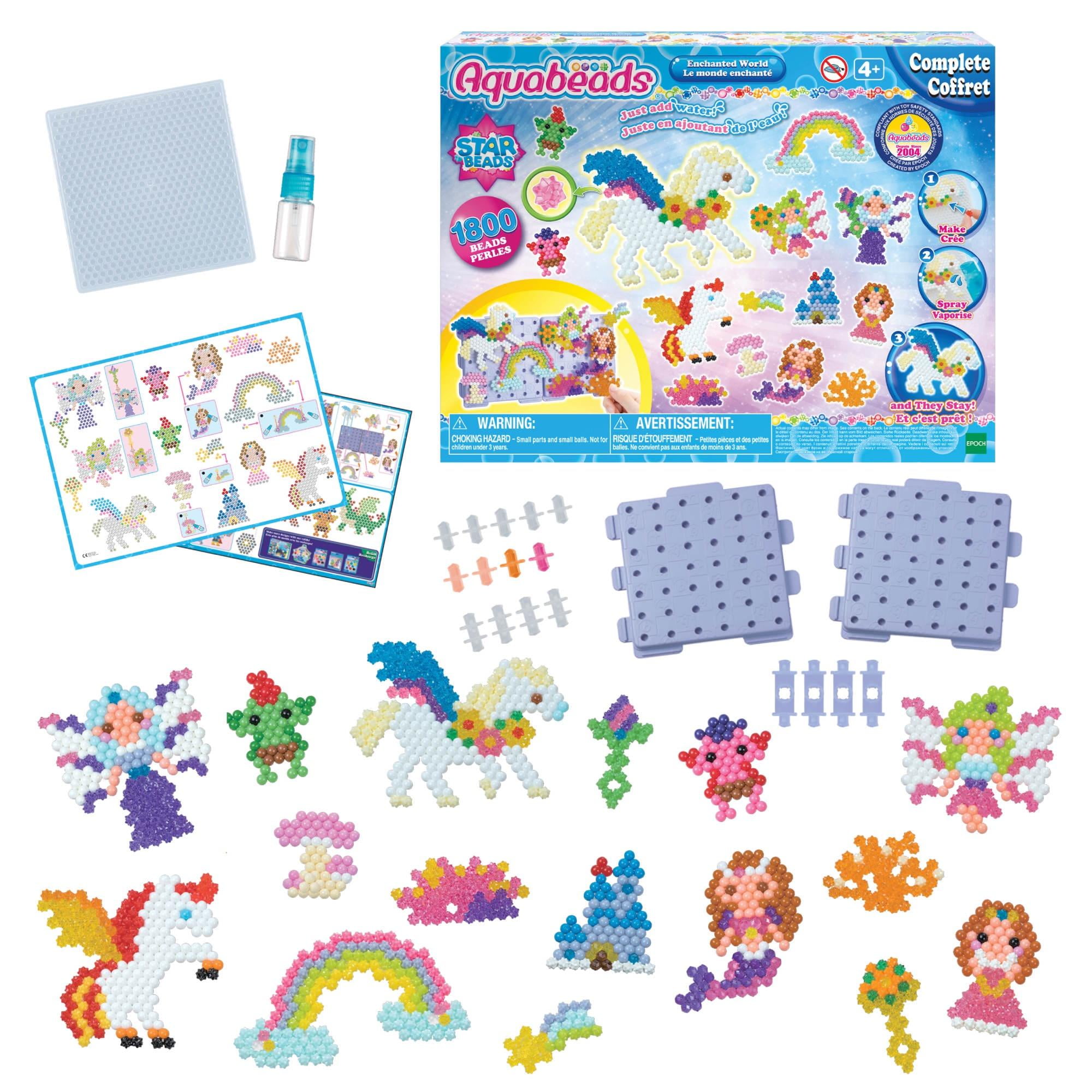 Aquabeads Enchanted World Complete Arts & Crafts Bead Kit fot Children- over 1,000 beads & Display Stand