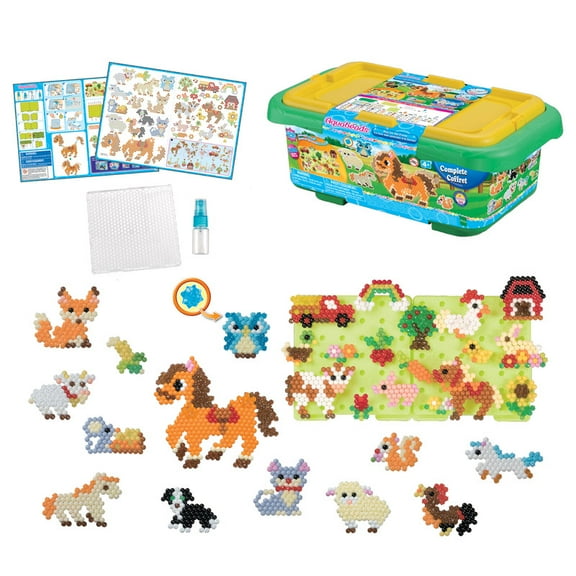 Aquabeads Jumbo Arts & Crafts Set for Children in Day on the Farm Theme - over 3,500 Beads & 2 Display Stands