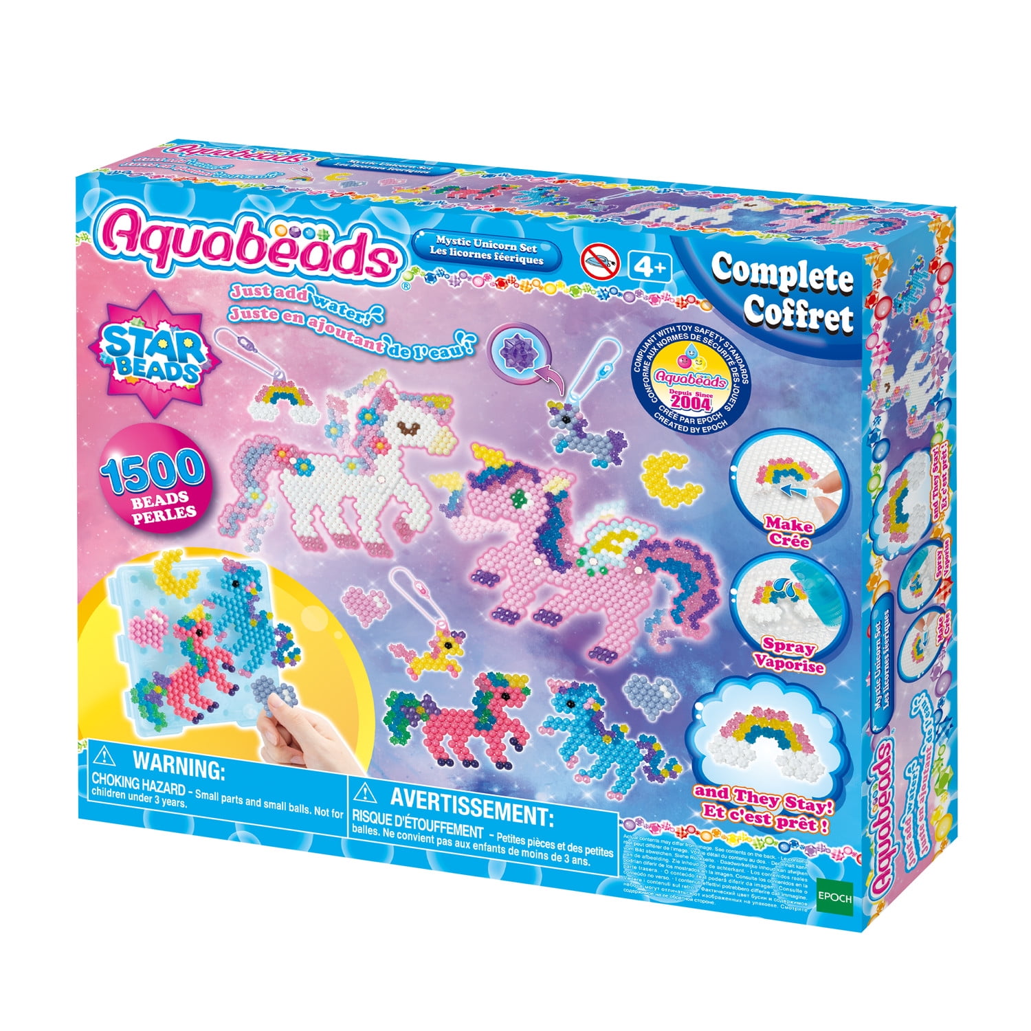 TOYLI Unicorn Modeling Clay Kit with Pink Sparkly Foam Beads and Clay Art DIY for Kids Age 6+ Girls Boys, Creativity and Imagination