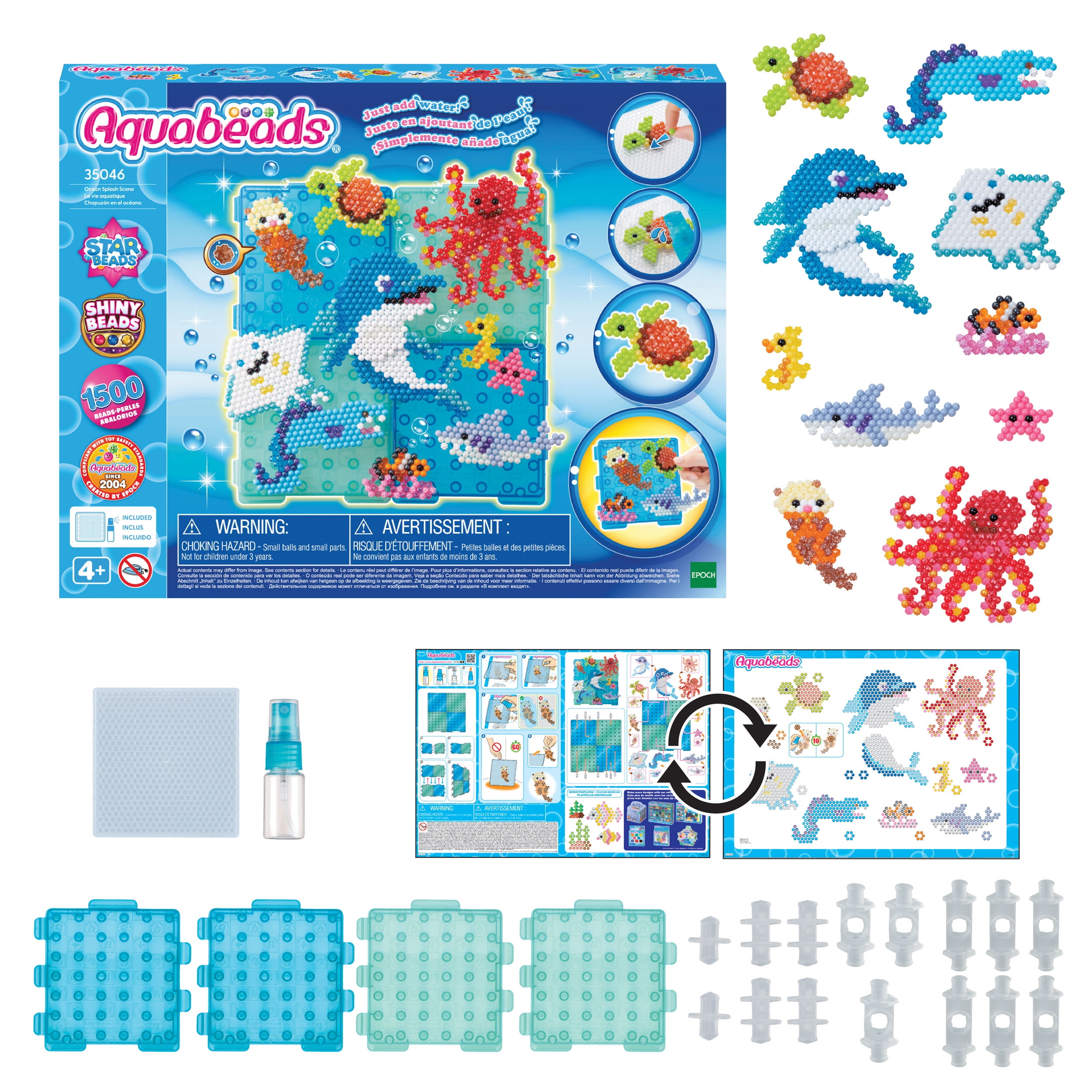Aquabeads Ocean Splash Scene, Complete Arts & Crafts Activity Kit for 4+