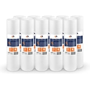 Aquaboon 10-Pack of 5 Micron 20" Sediment Water Filter Replacement Cartridge | Whole House Sediment Filtration | Compatible with AP810-2, SDC-45-2005, FPMB5-20, P5-20, FP25B, 155358-43