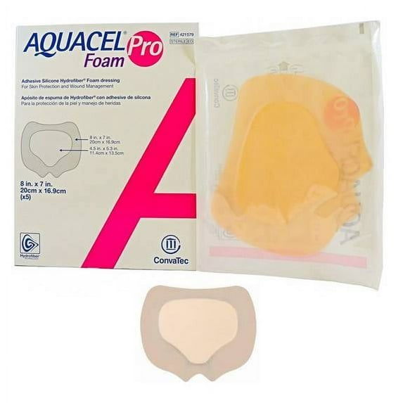 Aquacel Foam Pro Adhesive Dressing, Sacral, 8" X 6-3/4" Part No. 421579 (5/box)