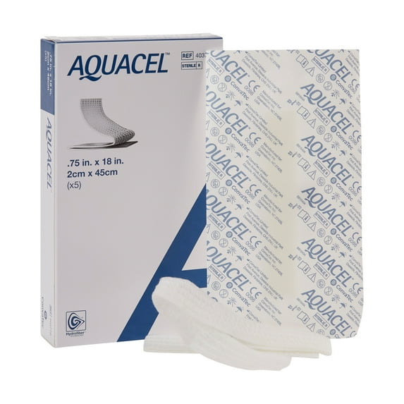 Aquacel Ribbon Hydrofiber Dressing White 3/4 X 18 Inch 403770, 1 Ct