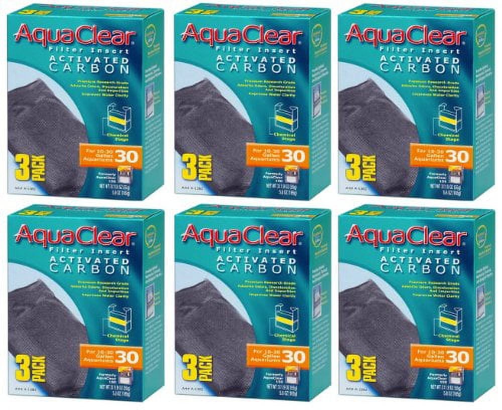 Aquaclear Activated Carbon Insert, 30Gallon Aquariums, 3Pack (6Pack)