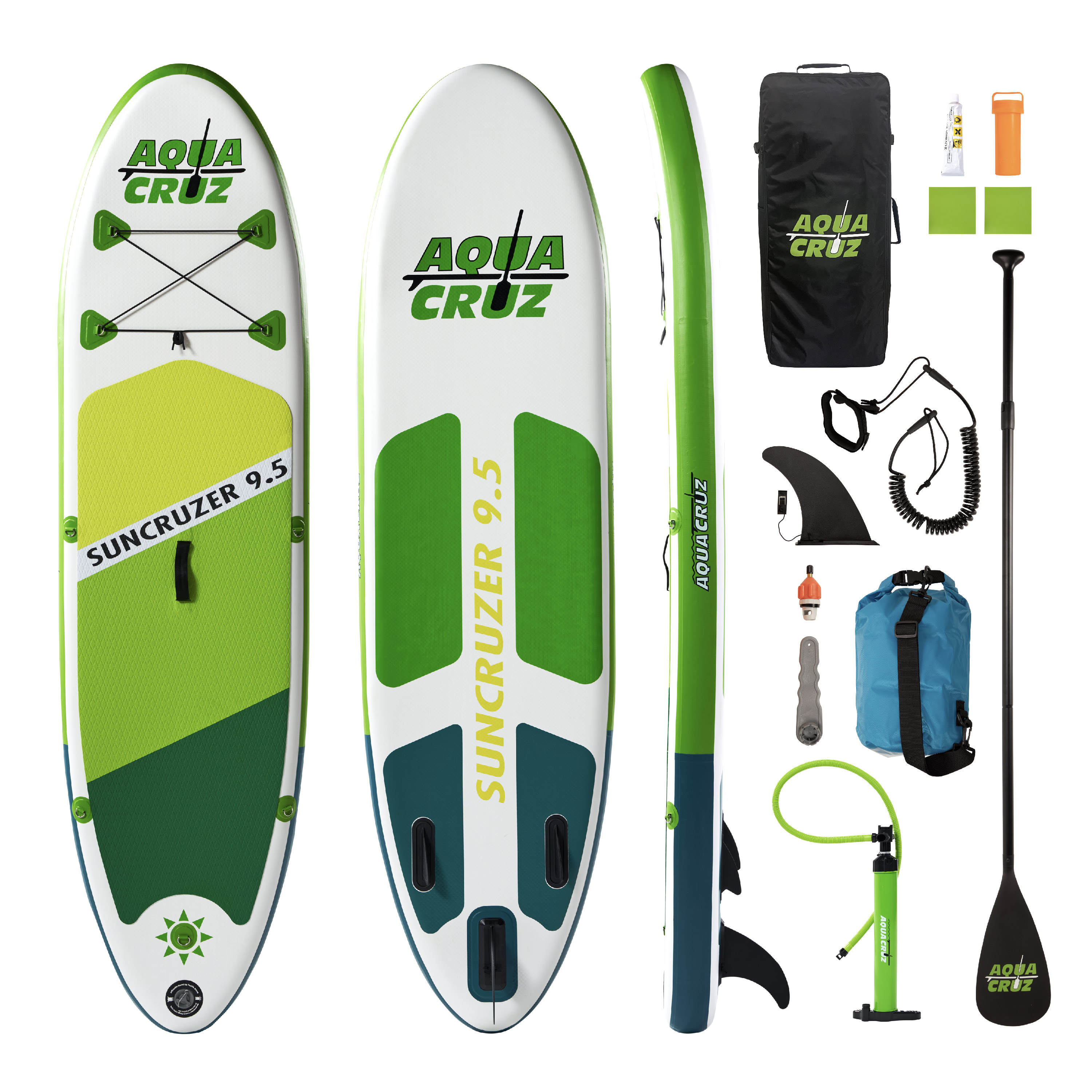 Aquacruz Suncruzer 9.5 ft. Inflatable Stand Up Paddle Board Set with