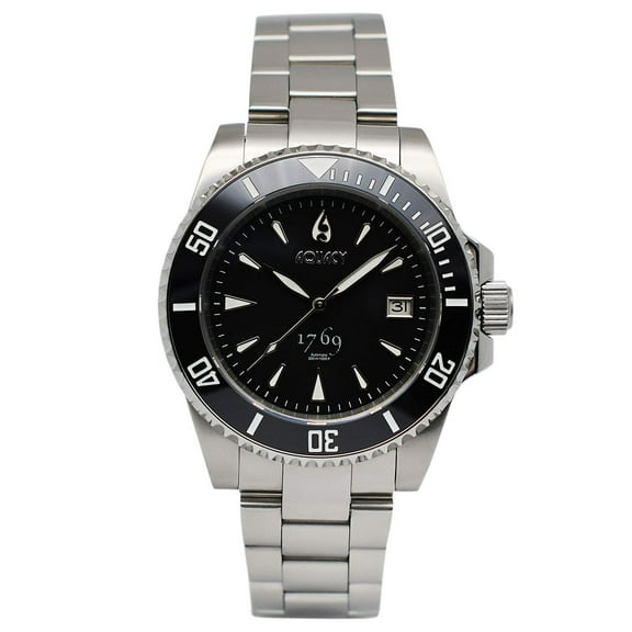 Aquacy 1769 Hei Matau Automatic Black Dive Watch 1769.B.B.S - 42 Hours Power Reserve Diver Swimming Wrist Watches For Men - 300M Water Resistance - Nearly Scratchproof Bezel - Luminous Hands