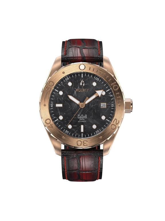 Bronze CuSn8 Marble Automatic Diver Watch BR.BKM.8215.L - Screw Down 316L Stainless Case Back - 200M Water Resistance - 120 click Uni-Directional Bezel Dive Swimming Wrist Watches For Men