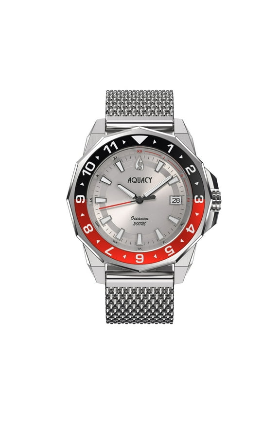 Hei Matau Oceanum Automatic Movement Diver Watch ON.SL.BK.RD.MH - Exhibiton Screw Down Case Back - 200M Water Resistance - 41 Hours Power Reserve Dive Swimming Wrist Watches