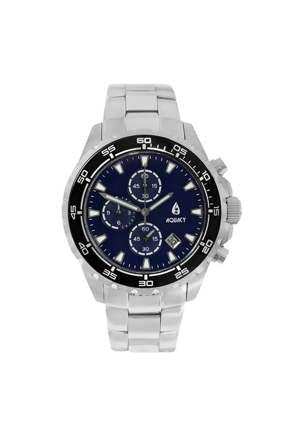 Hei Matau TradeWinds Chronograph Navy Blue Dial Watch TW.OS10.NVBL.ST - Screw Down Embossed Case Back - 200M Water Resistance - Japan Miyota Quartz Movement Dive Swimming Wrist Watches For Men