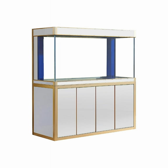 Aqua Dream 220 Gallon Tempered Glass Aquarium All-in-one White and Gold