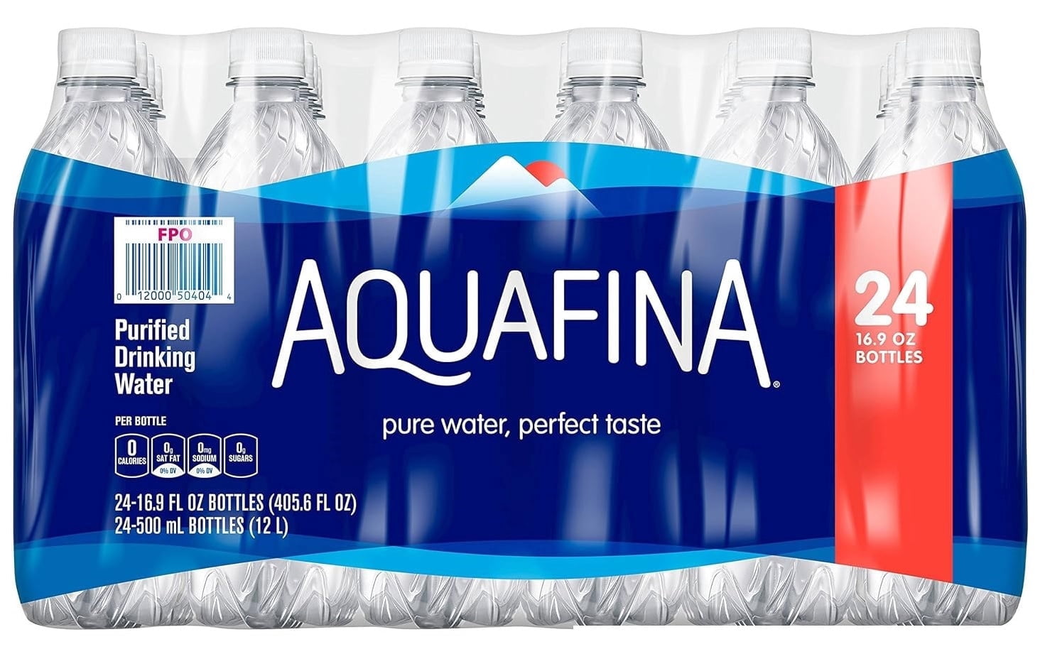 Aquafina Bottled Water, 16.9 Ounce (24 Bottles) -