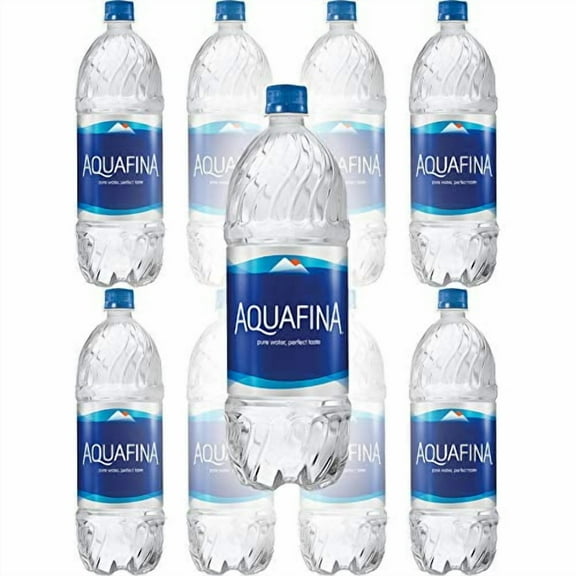 Aquafina Water, Pure Water, Perfect Taste, 16.9 Fl Oz (Pack of 8, Total of 135.2 Fl Oz)