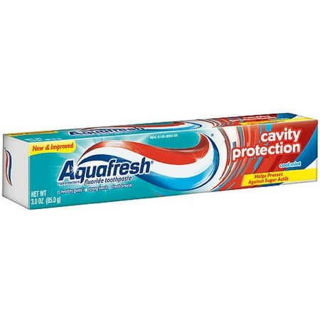 Aquafresh Cavity Protection Fluoride Toothpaste, Cool Mint, 3 ounce