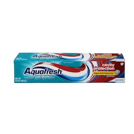 Aquafresh Cavity Protection Fluoride Toothpaste, Cool Mint 5.6 oz