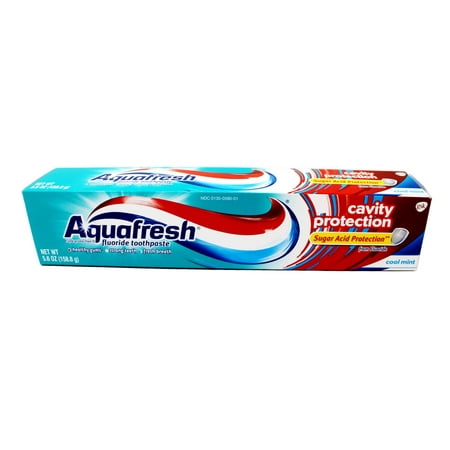Aquafresh Cavity Protection Fluoride Toothpaste, Cool Mint, 5.6 oz