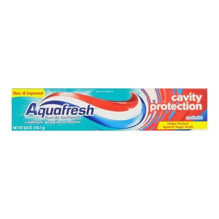 Aquafresh Cavity Triple Protection Fluoride Toothpaste, Cool Mint - 5.6 Oz, 3 Pack