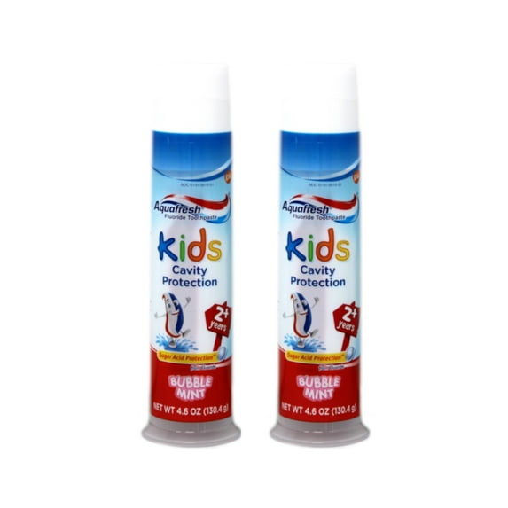 Aquafresh Kids Toothpaste, Bubble Mint 4.60 oz (Pack of 2)