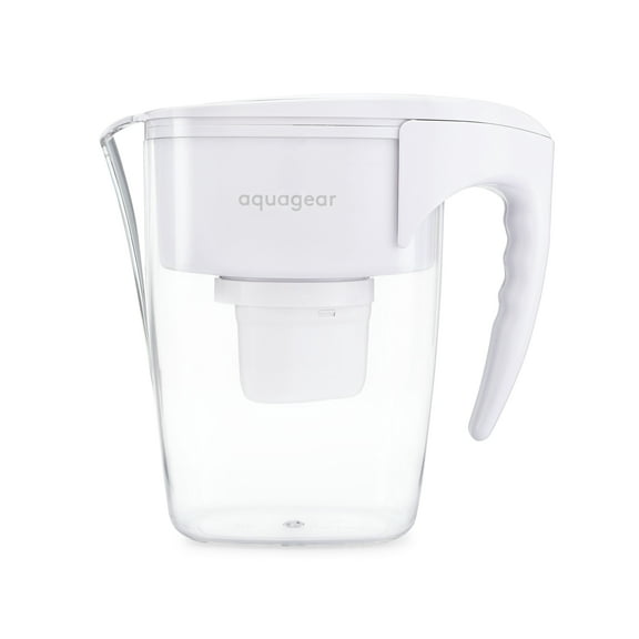 Aquagear Water Filter Pitcher – Lead, Chlorine, PFOA/PFOS, Microplastics Filter, 10 Cup, 120 Gallon Filter Life