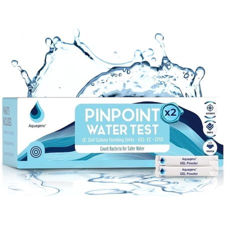 Aquagenx Pinpoint Water Test Kit - No Lab or Equipment Needed - Ideal for Well, Tap, and Drinking Water Testing (2 pack)