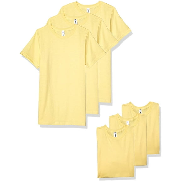 Aquaguard 100% Cotton Boys t-Shirts Crew Neck Short Sleeve Kids Toddler Tee - XL - Butter