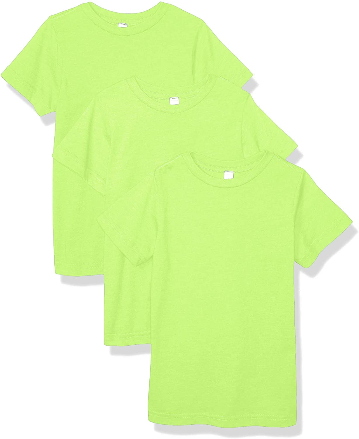 Aquaguard Boys 3-Pack T-Shirt Crew Neck Short Sleeve 100% Cotton Tee, Size: 4-14 - Large - Key Lime
