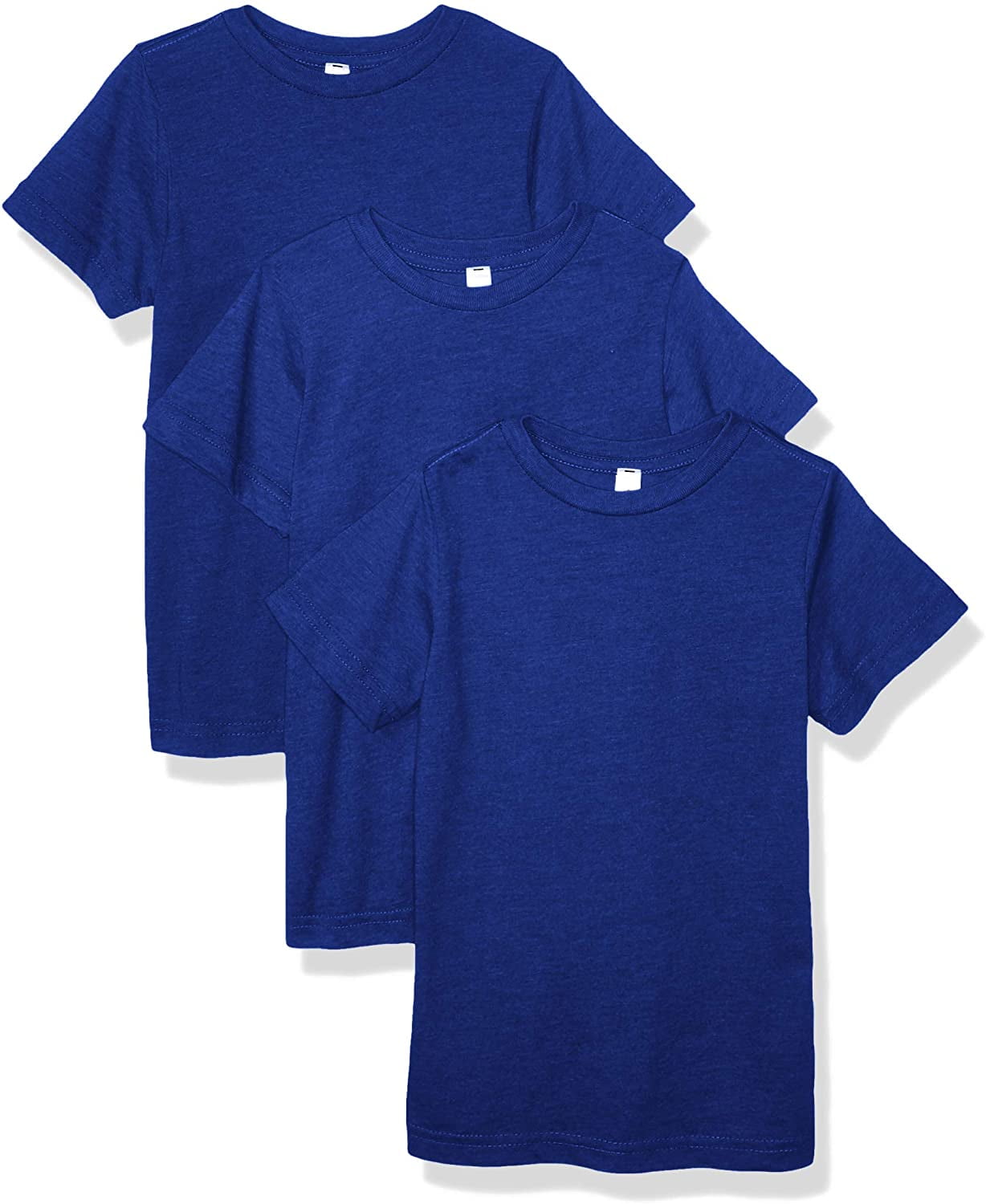Aquaguard Boys 3-Pack T-Shirt Crew Neck Short Sleeve 100% Cotton Tee, Size: 4-14 - Large - Royal