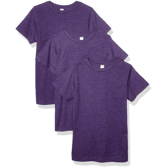 Aquaguard Boys 3-Pack T-Shirt Crew Neck Short Sleeve 100% Cotton Tee, Size: 4-14 - Large