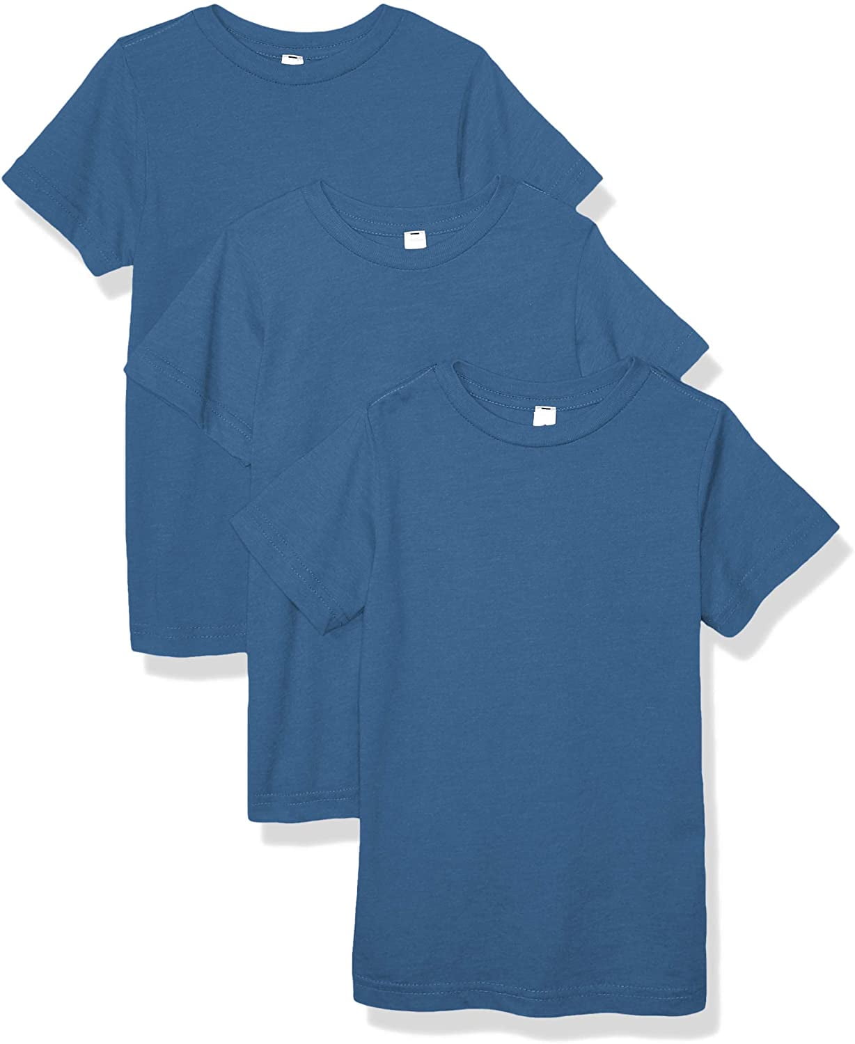 Aquaguard Boys 3-Pack T-Shirt Crew Neck Short Sleeve 100% Cotton Tee, Size: 4-14 - Medium - Indigo