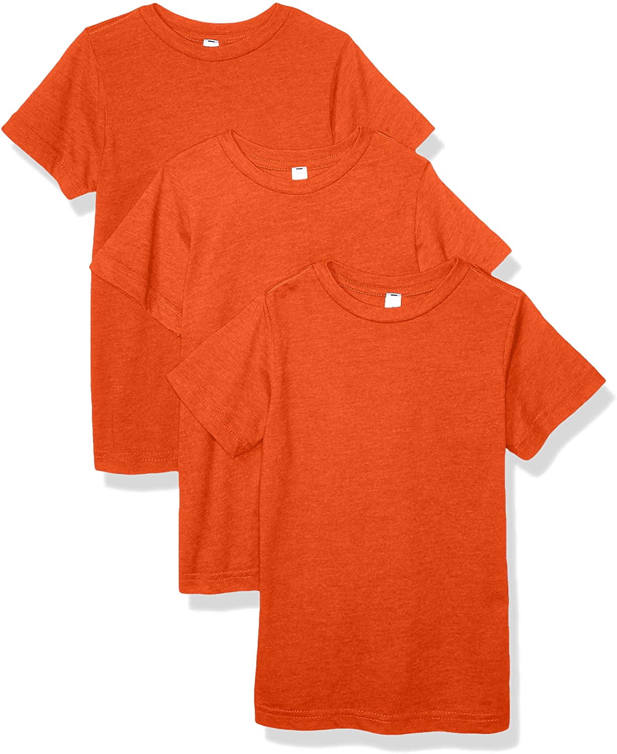Aquaguard Boys 3-Pack T-Shirt Crew Neck Short Sleeve 100% Cotton Tee, Size: 4-14 - Medium - Orange