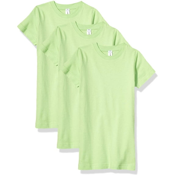 Aquaguard Boys 3-Pack T-Shirt Crew Neck Short Sleeve 100% Cotton Tee, Size: 4-14 - Small - Apple
