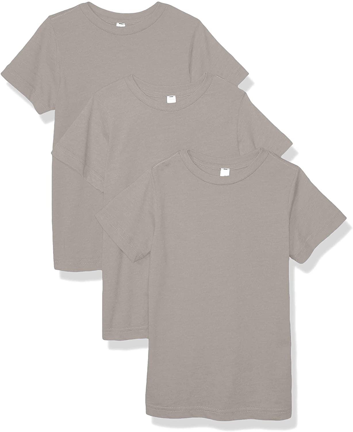 Aquaguard Boys 3-Pack T-Shirt Crew Neck Short Sleeve 100% Cotton Tee, Size: 4-14 - Small - Titanium