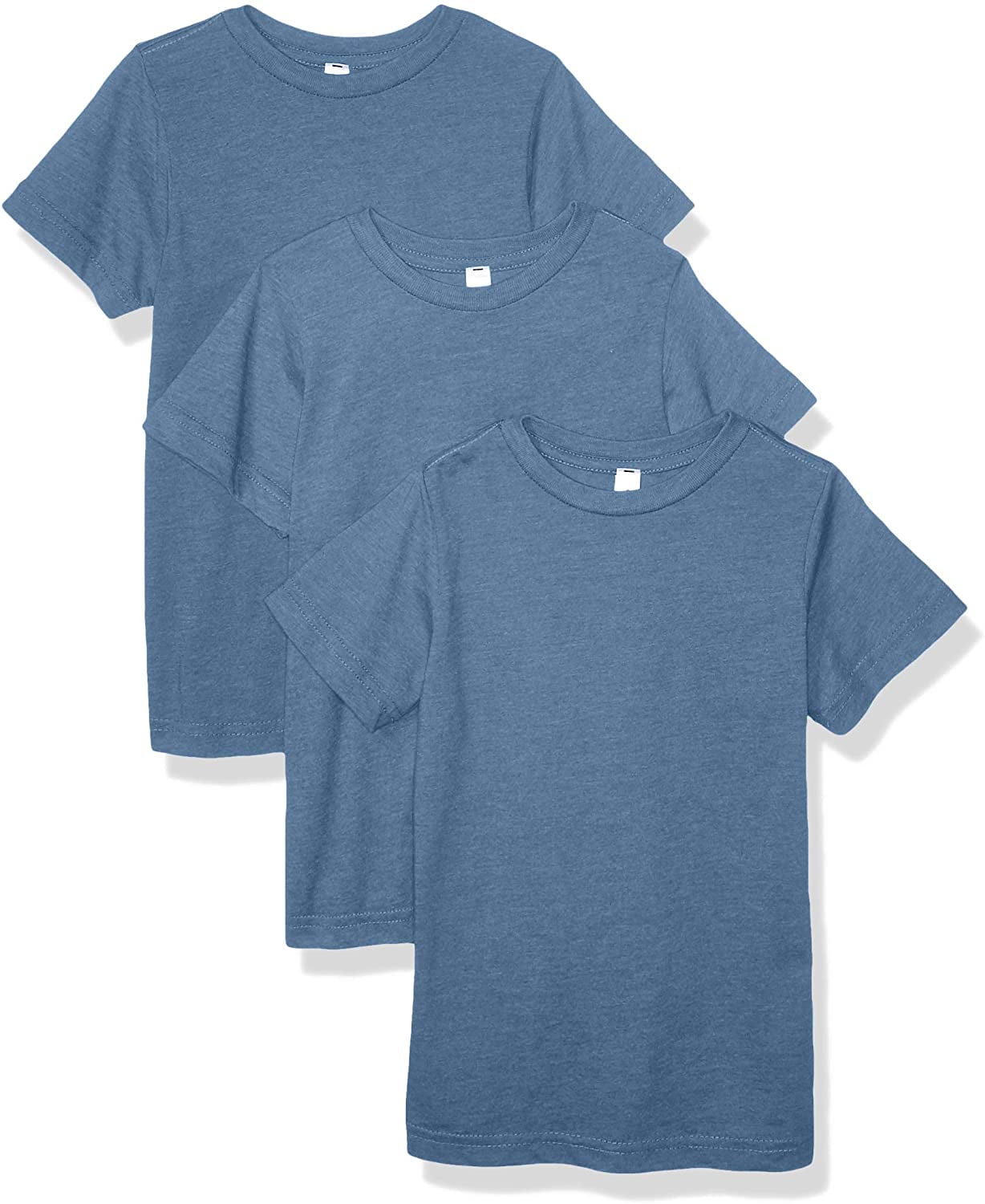 Aquaguard Boys 3-Pack T-Shirt Crew Neck Short Sleeve 100% Cotton Tee, Size: 4-14 - XL - Vintage Indigo
