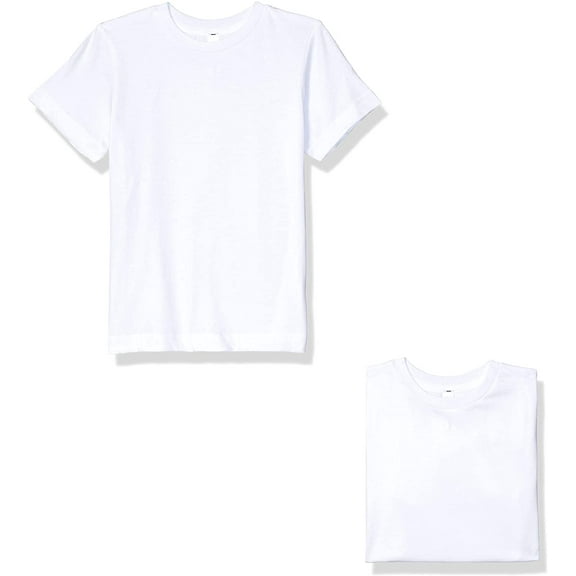 Aquaguard Boys 3-Pack T-Shirt Crew Neck Short Sleeve 100% Cotton Tee, Size: 4-14 - XL - White