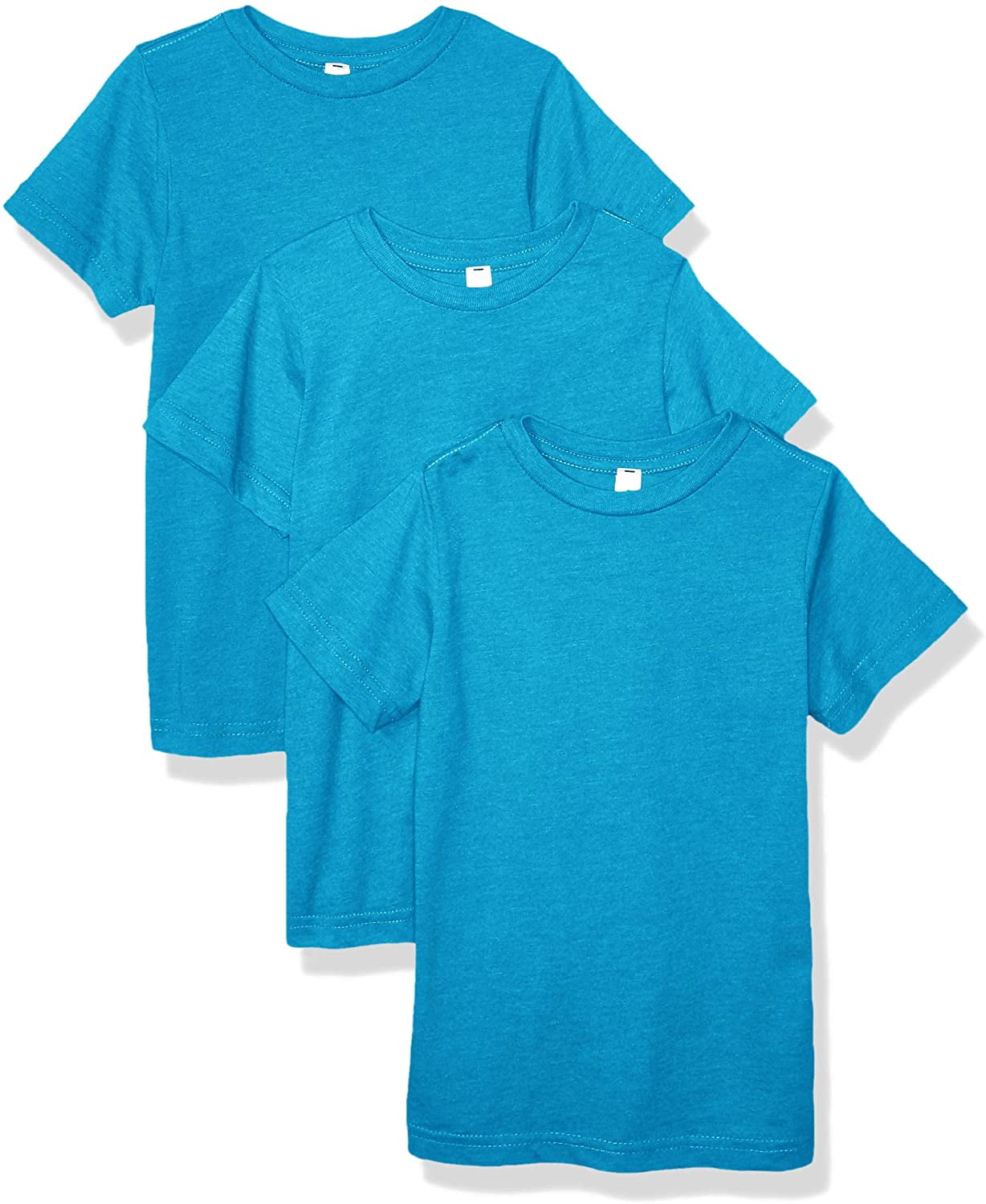 Aquaguard Boys 3-Pack T-Shirt Crew Neck Short Sleeve 100% Cotton Tee, Size: 4-14 - XS - Cobalt