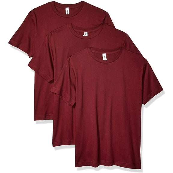 Aquaguard Boys 3-Pack T-Shirt Crew Neck Short Sleeve 100% Cotton Tee, Size: 4-14 - XS - Maroon